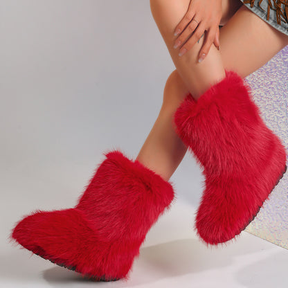 Furry  Snow Boots