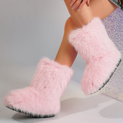 Furry  Snow Boots