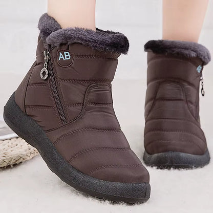 Women'S Boots Women'S Ankle Boots with Fur Winter Shoes Women Low Heels Winter Boots Snow Waterproof Botas Mujer Winter Footwear