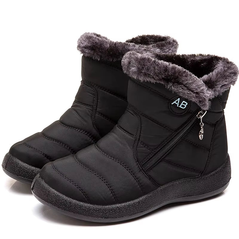 Women'S Boots Women'S Ankle Boots with Fur Winter Shoes Women Low Heels Winter Boots Snow Waterproof Botas Mujer Winter Footwear