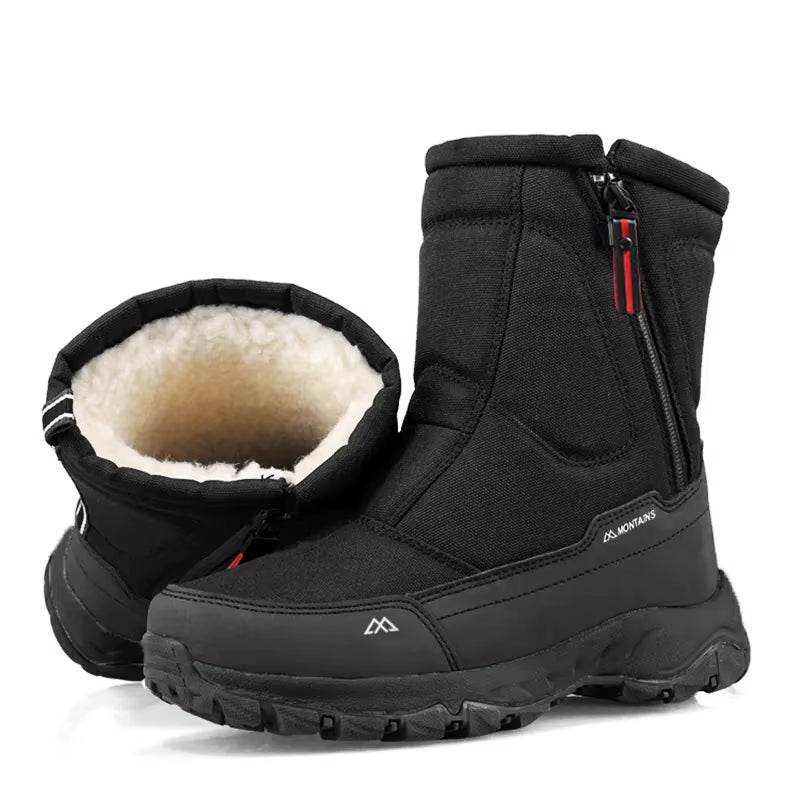 Men'S Winter Waterproof Insulated Shell Warm Inner Comfortable Outdoor Snow Boots